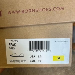New Born Seak Gray Suede sandals. Size 8.5 or EU 40.